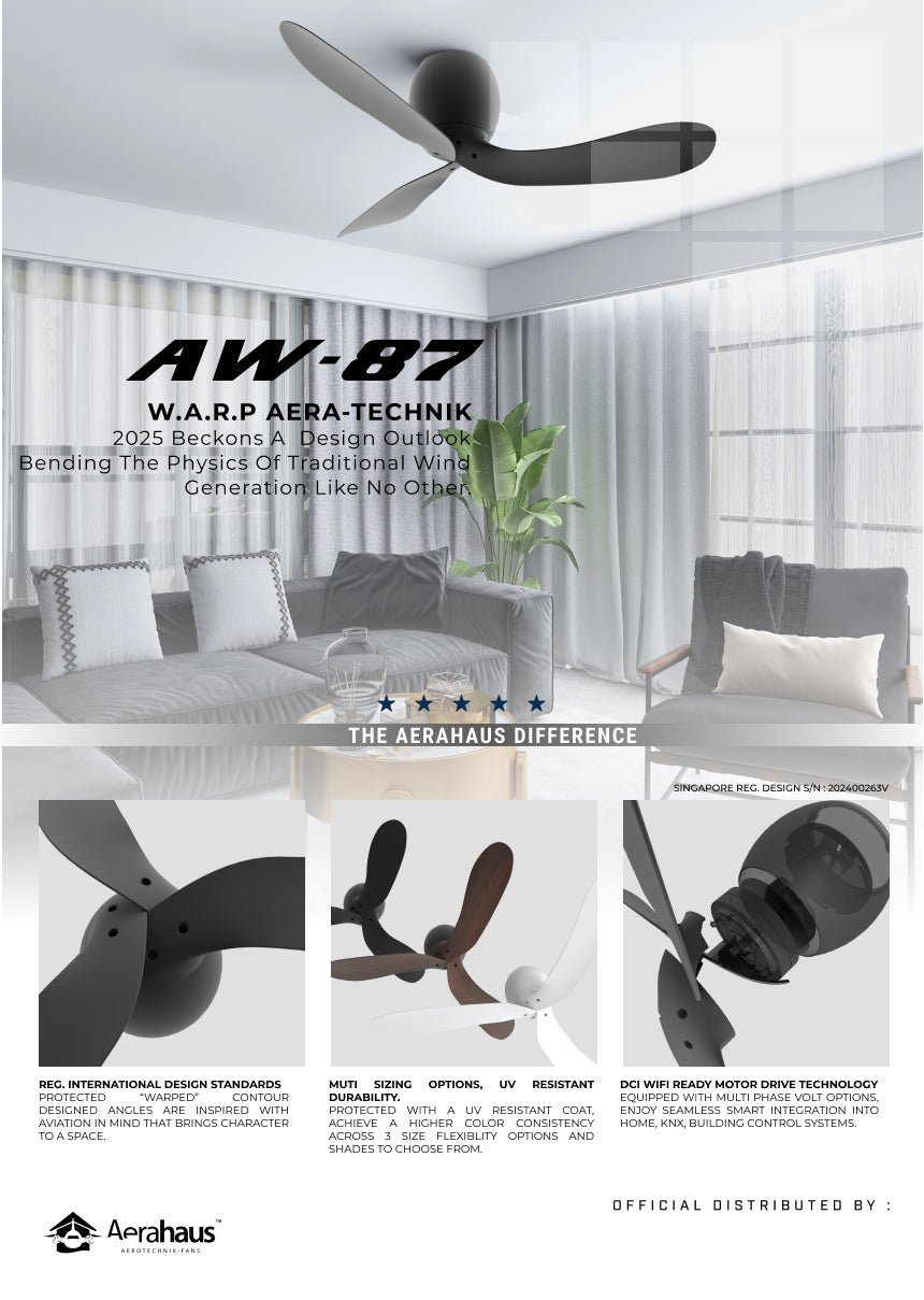 AW-87 Aerahaus WARP Technik DC Ceiling Fan