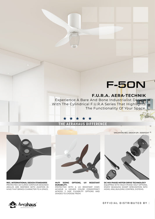 F-50N Aerahaus Technik DC Ceiling Fan