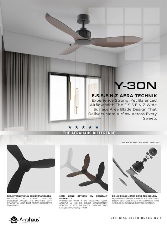 Y-30N Aerahaus Technik DC Ceiling Fan